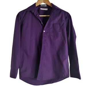 Dark Purple Button Down Shirt Size 14